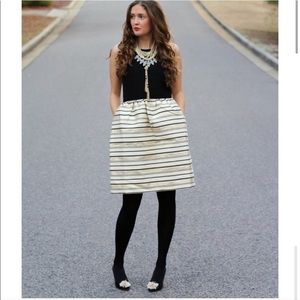 J. Crew Black & Gold Dress